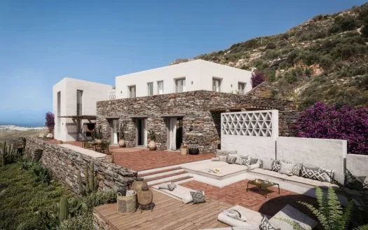 Land on a hillside with a building permit and panoramic sea view